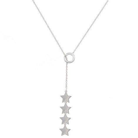 Collana in argento con stelle centrali