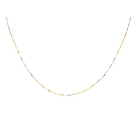 Collana girocollo in Oro giallo, bianco e rosa