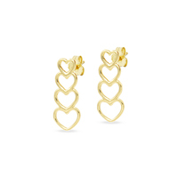 orecchini in oro18kt a forma di cuoricini