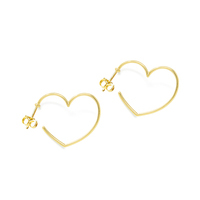 orecchini in oro18kt a forma di cuore