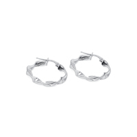 orecchini cerchi in oro18kt fantasia intrecciata