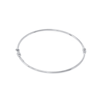 bracciale rigido in oro bianco lucido