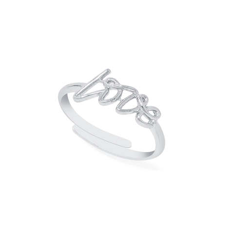 Anello in argento con scritta Love