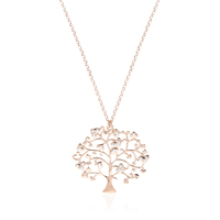 collana donna in argento925 rosato con cristalli