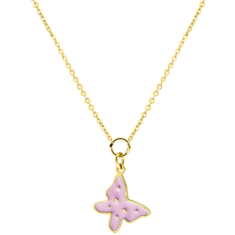 Girocollino bimba con pendente farfalla oro 18kt