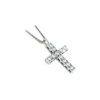 girocollo croce in oro e diamanti