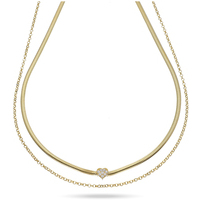 girocollo doppio filo in argento 925 gold