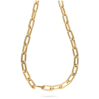 girocollo evita a catena in ottone gold