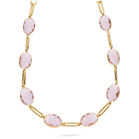 girocollo evita in ottone con cristalli rosa