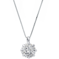 girocollo fiore in oro e diamanti