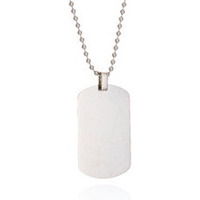 girocollo in acciaio con targa centrale