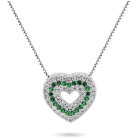 girocollo in argento 925 con cuore di zirconi