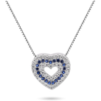 girocollo in argento 925 con cuore di zirconi