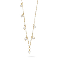 girocollo in argento925 gold perle e cuori