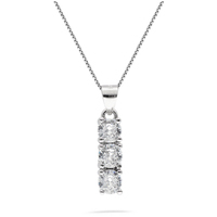 girocollo trilogy in argento 925 con zirconi