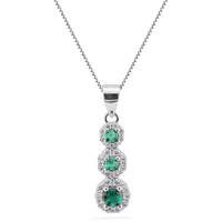 girocollo trilogy in argento 925 con zirconi