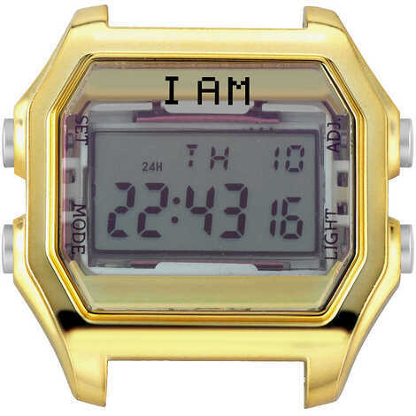 Cassa watch digitale color oro e vetro trasparente