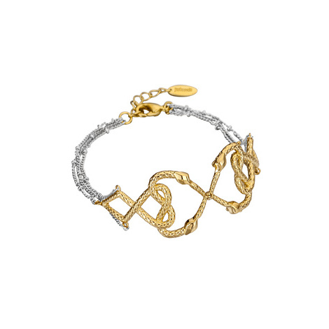 Bracciale in acciaio e pvd oro Just Cavalli