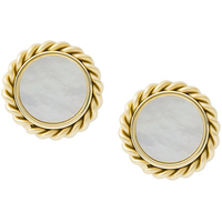 orecchini fossil in acciaio e madreperla