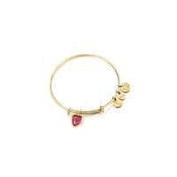 bracciale heart  granato gennaio gold