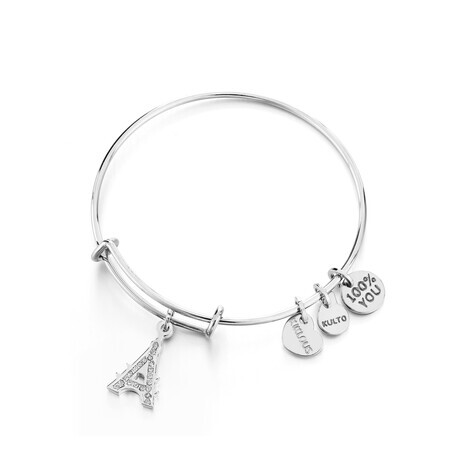 BRACCIALE STORIES CIONDOLO TORRE EIFFEL CON CRISTA