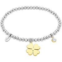 bracciale lotus in acciaio 316l con dettagli gold