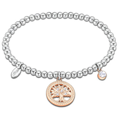 Bracciale Lotus in acciaio 316L con dettagli rosè