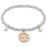 bracciale lotus in acciaio 316l con dettagli ros