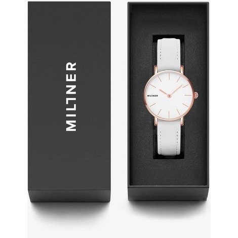 Orologio analogico Millner in acciaio e pelle MIWL