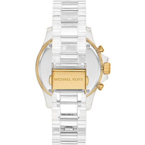 Orologio crono Michael Kors in acciaio trasparente MK7238