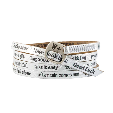 BRACCIALE WE POSITIVE PRINTED COL. SILVER