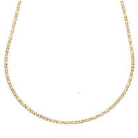 Collana Uomo Principe Di Galles Oro Giallo 9kt Su Argento, Catena Classica Da 2,5 Mm