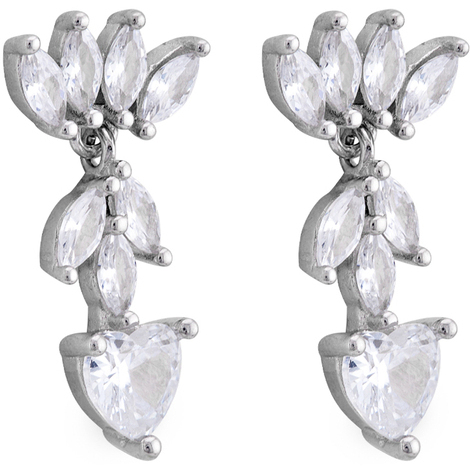 Orecchini di lusso pendenti in argento sterling pietra principale zircone | Acquisti Online su