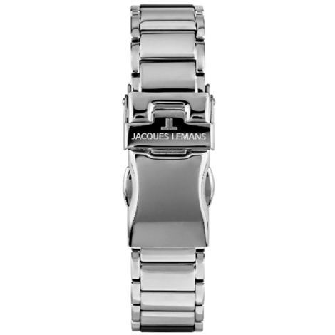 Jacques Lemans Uomo Orologio Elegante 42-8K – Cassa E Cinturino In Acciaio, Quadrante Nero
