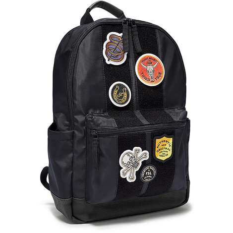 Zaino Fossil in poliestere nero con patch