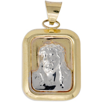 medaglia sacra in oro 9 kt