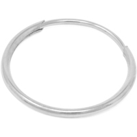 mono orecchino cerchio in oro bianco 9kt