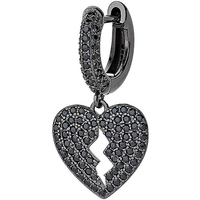 monorecchini amen in argento con cuore e zirconi 