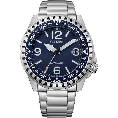 Orologio analogico meccanico Citizen Military blu
