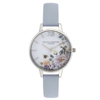 enchanted garden - chalk blue & silver
