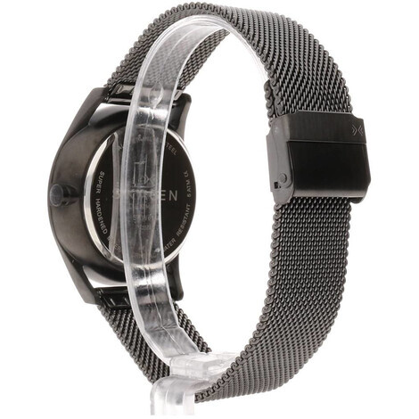 Skagen Holst Orologio Uomo Automatico – Cassa 42mm, Quadrante Argentato Ghiglioscé, Cinturino In Pelle Nera