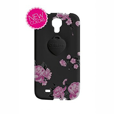 COVER OPSOBJECTS FLOWER SAMSUNG S4 NERO
