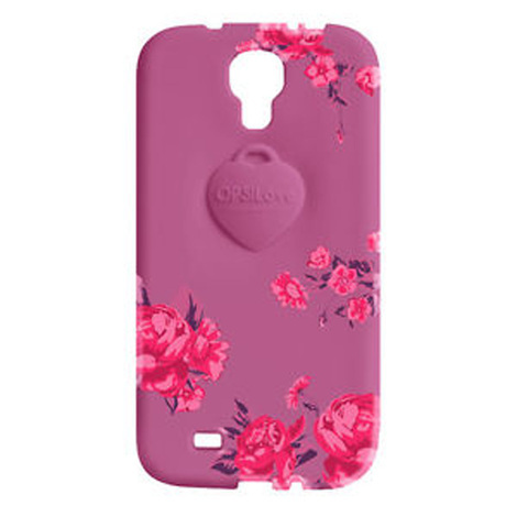 COVER OPSOBJECTS FLOWER SAMSUNG S4 ROSA SCURO