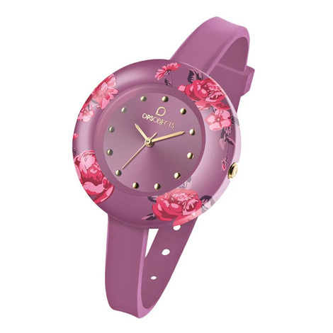 OROLOGIO OPSOBJECTS FLOWER ROSA SCURO