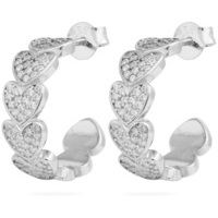 orecchini a cerchio cuori