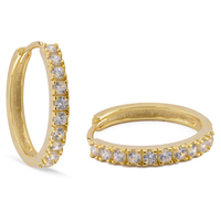 orecchini a cerchio in argento 925 con zirconi