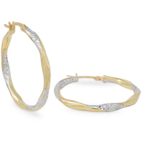 orecchini a cerchio in oro 18kt bicolore 