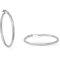 orecchini a cerchio in oro bianco 9kt 