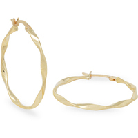 orecchini a cerchio in oro giallo 18kt torchon 