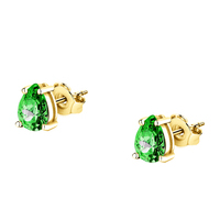 orecchini a lobo in argento con zircone morellato